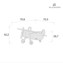 Holzflugzeug Wei&szlig; Mint Von Alondra -Babyprodukte Geschäft hersteller alondra holzflugzeug weiss mint 3
