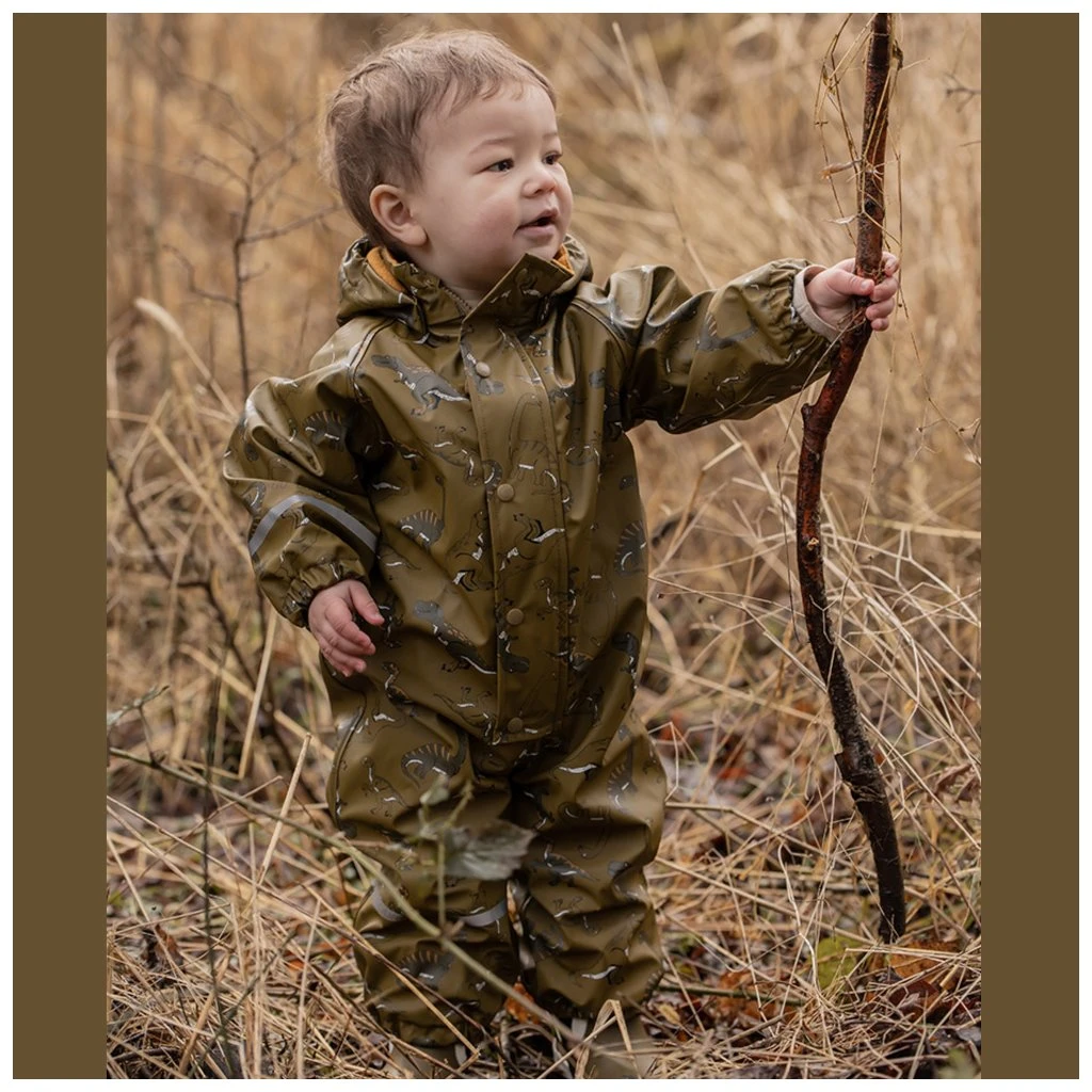 Celavi Kinder-Regenanzug Fleece Dino 1 Celavi Kinder-Regenanzug Fleece Dino