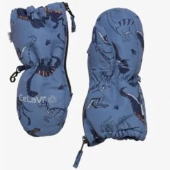 Celavi Kinder-Handschuhe F&auml;ustling Dino Blau