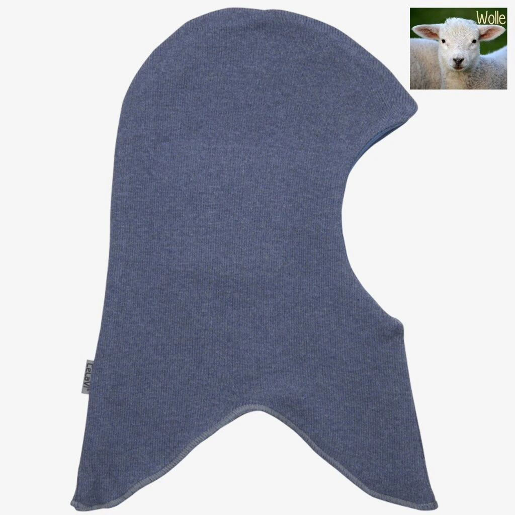 Celavi Kinder-Sturmhaube Strick Jeansblau 330443 1 Celavi Kinder-Sturmhaube Strick Jeansblau 330443