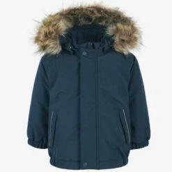 Color Kids Kinder-Anorak Junge Blau Kunstfell