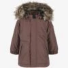 Color Kids Kinder-Anorak M&auml;dchen Marone Kunstfell