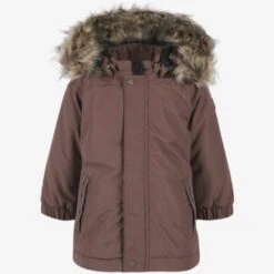 Color Kids Kinder-Anorak M&auml;dchen Marone Kunstfell