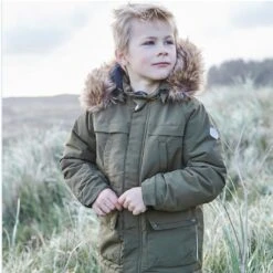 Color Kids Parka Kunstfell Olive