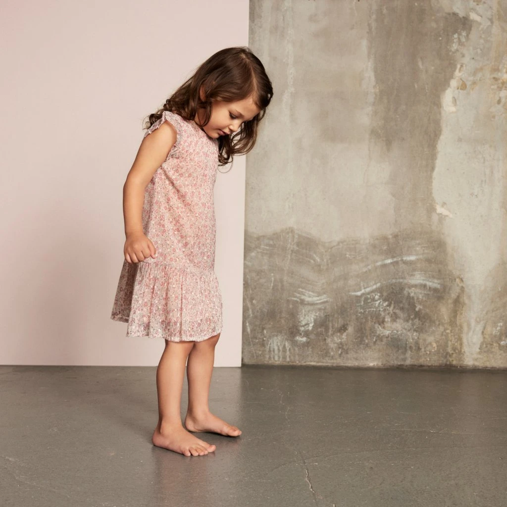 Creamie Mädchen-Kleid Dobby Blumen Rosa 1 Creamie Mädchen-Kleid Dobby Blumen Rosa