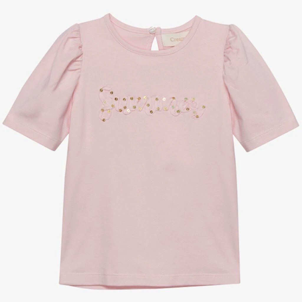 Creamie Mädchen-T-Shirt Summer Rosa Pailletten 1 Creamie Mädchen-T-Shirt Summer Rosa Pailletten