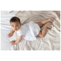 Feetje Baby-Kleid Mit H&ouml;schen Wei&szlig; Summer Denim -Babyprodukte Geschäft hersteller feetje baby kleid mit hoeschen weiss summer denim 56