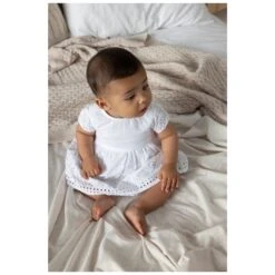 Feetje Baby-Kleid Mit H&ouml;schen Wei&szlig; Summer Denim -Babyprodukte Geschäft hersteller feetje baby kleid mit hoeschen weiss summer denim 57