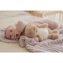 Herzschlag Kuscheltier Hase - Milo Braun Beige Von Flow Amsterdam -Babyprodukte Geschäft hersteller flow amsterdam herzschlag kuscheltier hase milo braun beige 4