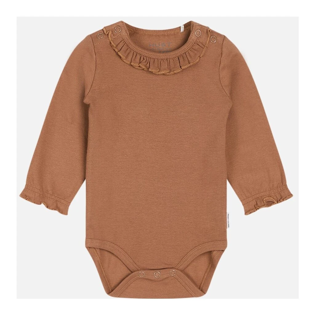 Hust And Claire Baby-Body Rüschen Braun Begitta 1 Hust And Claire Baby-Body Rüschen Braun Begitta