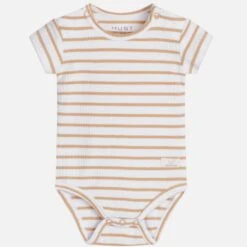 Hust And Claire Baby-Ringelbody Barni Milchkaffee