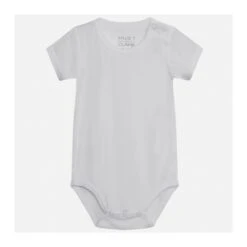 Kinder-Body Bue Bambus Kurzarm Wei&szlig; Von Hust And Claire