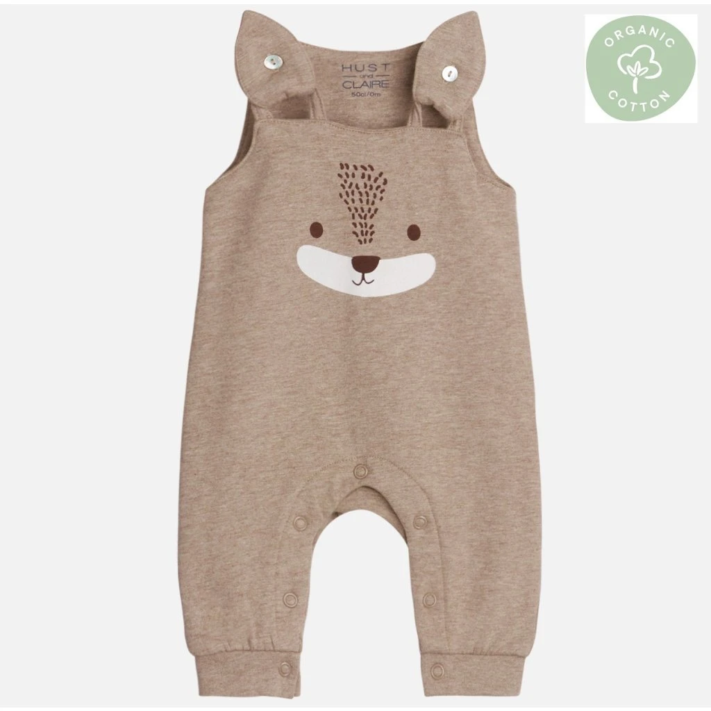 Hust And Claire Mau Baby-Latzhose Hase Braun 1 Hust And Claire Mau Baby-Latzhose Hase Braun