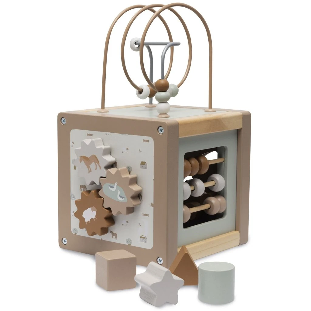 Jollein Aktivitäten-Würfel Aus Holz Farm 1 Jollein Aktivitäten-Würfel Aus Holz Farm