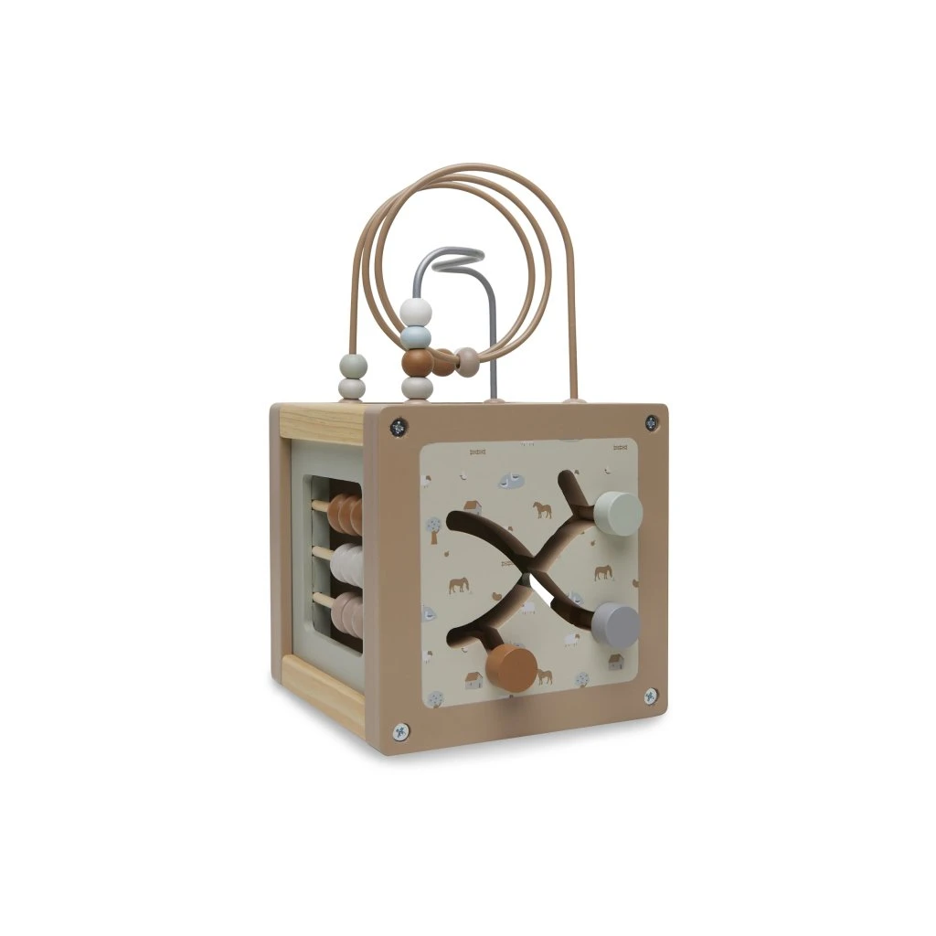 Jollein Aktivitäten-Würfel Aus Holz Farm 4 Jollein Aktivitäten-Würfel Aus Holz Farm – Bild 4