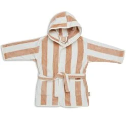 Bademantel 3-4 Jahre Biscuit Gestreift Von Jollein