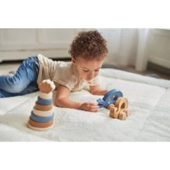 Holz-Stapelturm Shell Blue Von Jollein -Babyprodukte Geschäft hersteller jollein holz stapelturm shell blue 4