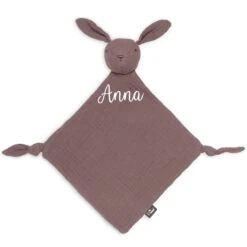 Personalisiertes Schnuffeltuch Hase Chestnut