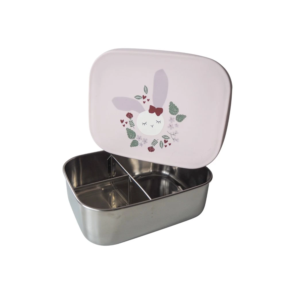 Kikadu Kinder-Lunch-Box Hase Rosa 1 Kikadu Kinder-Lunch-Box Hase Rosa