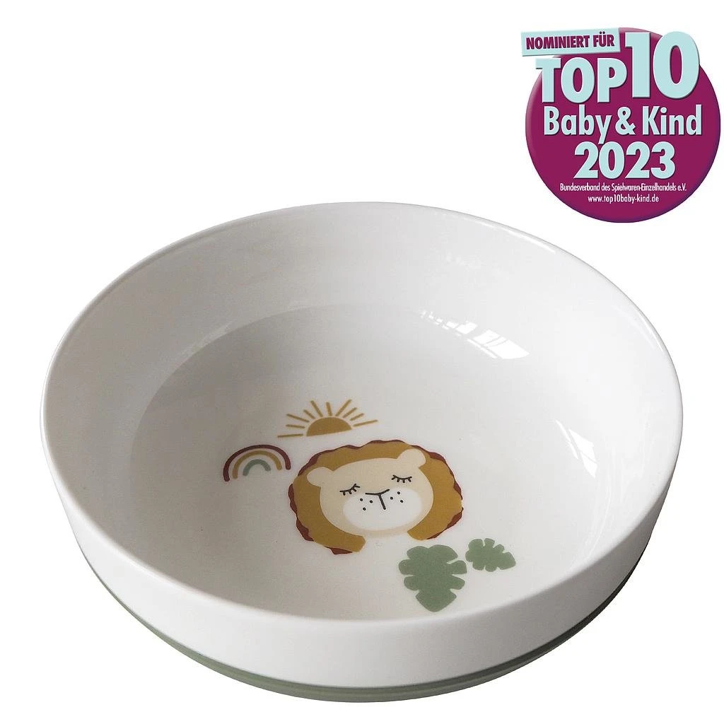 Kikadu Kinder-Porzellan-Schüssel Saugfuß Löwe Olive 1 Kikadu Kinder-Porzellan-Schüssel Saugfuß Löwe Olive