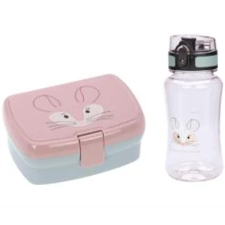 LÄSSIG Brotose Und Trinkflasche About Friends Chinchilla Von L&auml;ssig