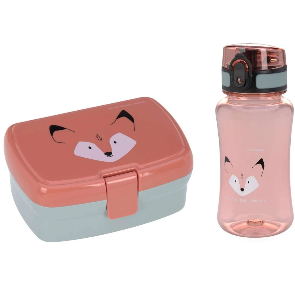 LÄSSIG Brotdose Und Trinkflasche About Friends Fox Von Lässig 1 LÄSSIG Brotdose Und Trinkflasche About Friends Fox Von Lässig