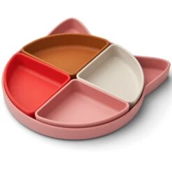 Liewood Arne Kinder-Teller Mit Einteilungen Katze Rosa