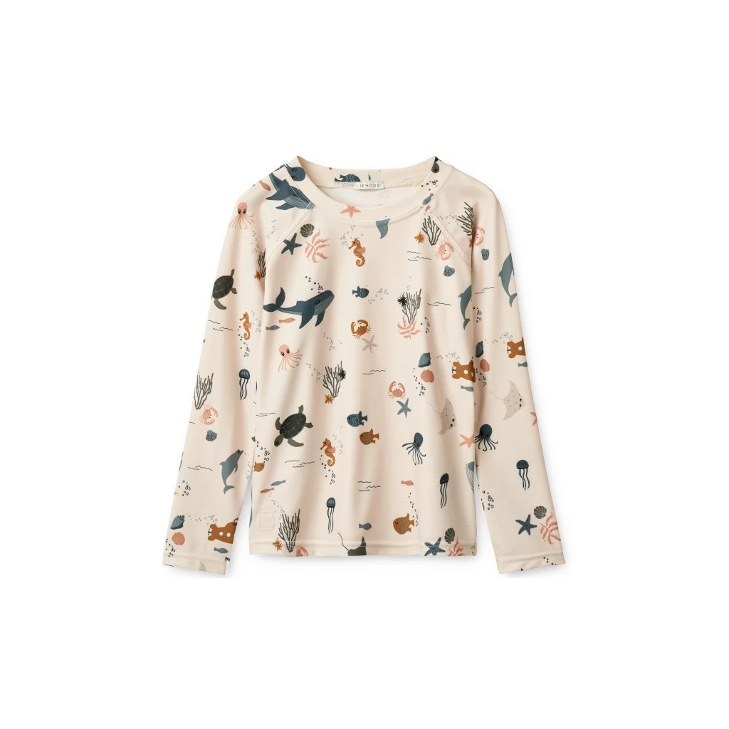 Liewood Kinder-UV-Shirt Noah Sea Creature Sandy 1 Liewood Kinder-UV-Shirt Noah Sea Creature Sandy
