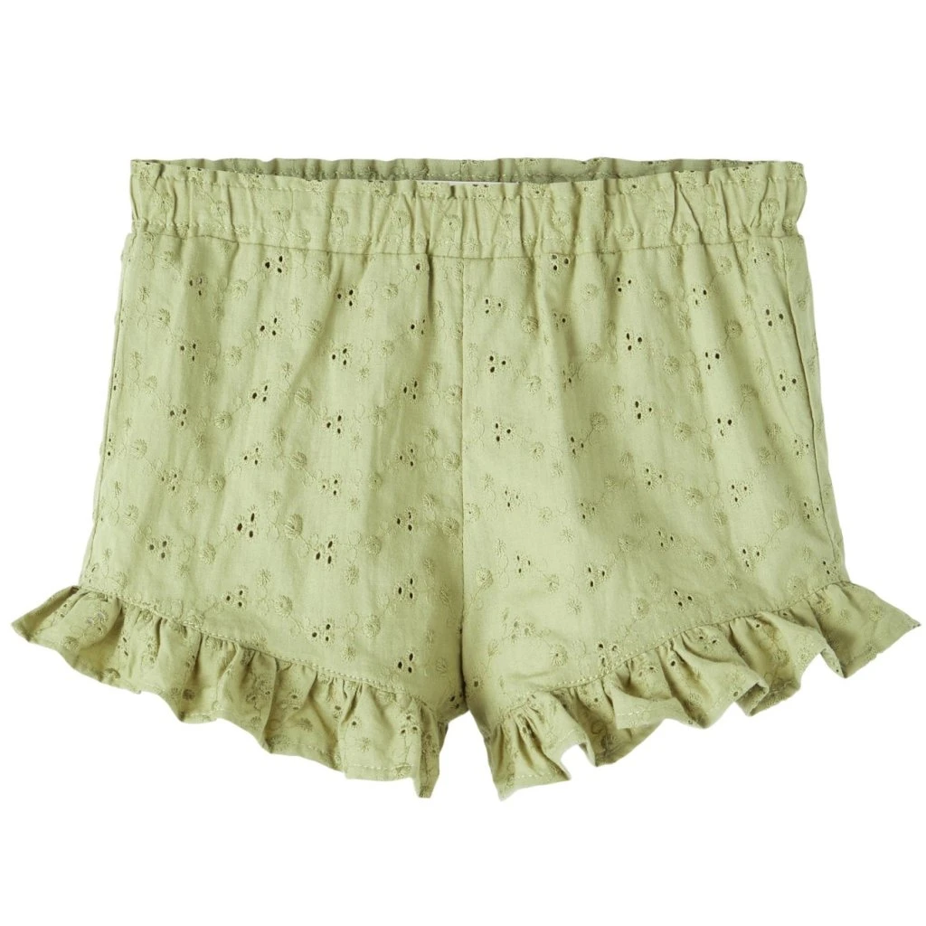Lil Atelier Mädchen Shorts Hinna Grün 1 Lil Atelier Mädchen Shorts Hinna Grün