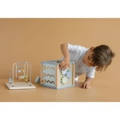 Holz Motorik W&uuml;rfel Blue Von Little Dutch -Babyprodukte Geschäft hersteller little dutch holz motorik wuerfel blue 5