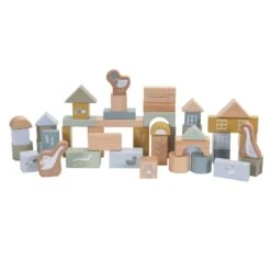 Holzbausteine In Box Blue Von Little Dutch