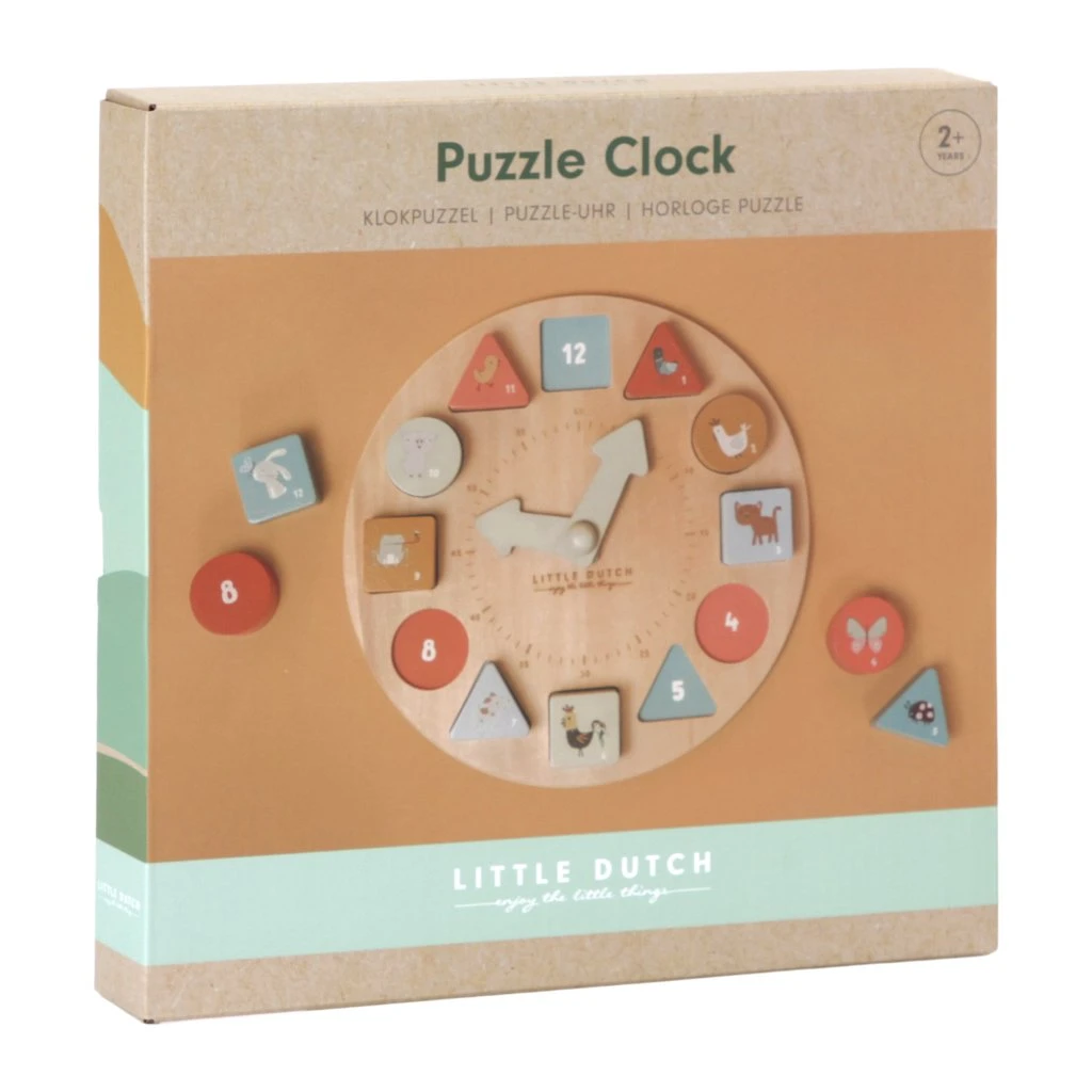 Little Dutch Kinder-Holz-Puzzle-Uhr 2 Little Dutch Kinder-Holz-Puzzle-Uhr – Bild 2