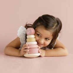 Ring Stapelturm Pink Von Little Dutch -Babyprodukte Geschäft hersteller little dutch ring stapelturm pink 3