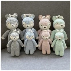 Maylily Baby-Deer Hirsch Rosa Geh&auml;kelt -Babyprodukte Geschäft hersteller maylily baby deer hirsch rosa gehaekelt 4