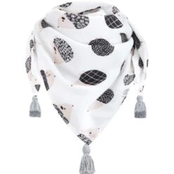 Bambus-Quasten-Schal Igeljungen Grau Von Maylily