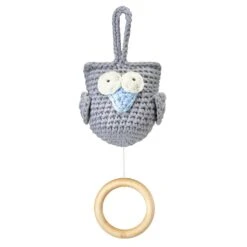 H&auml;kel Spieluhr Eule - Grau Mit Blau (Twinkle Twinkle Little Star) Von Maylily