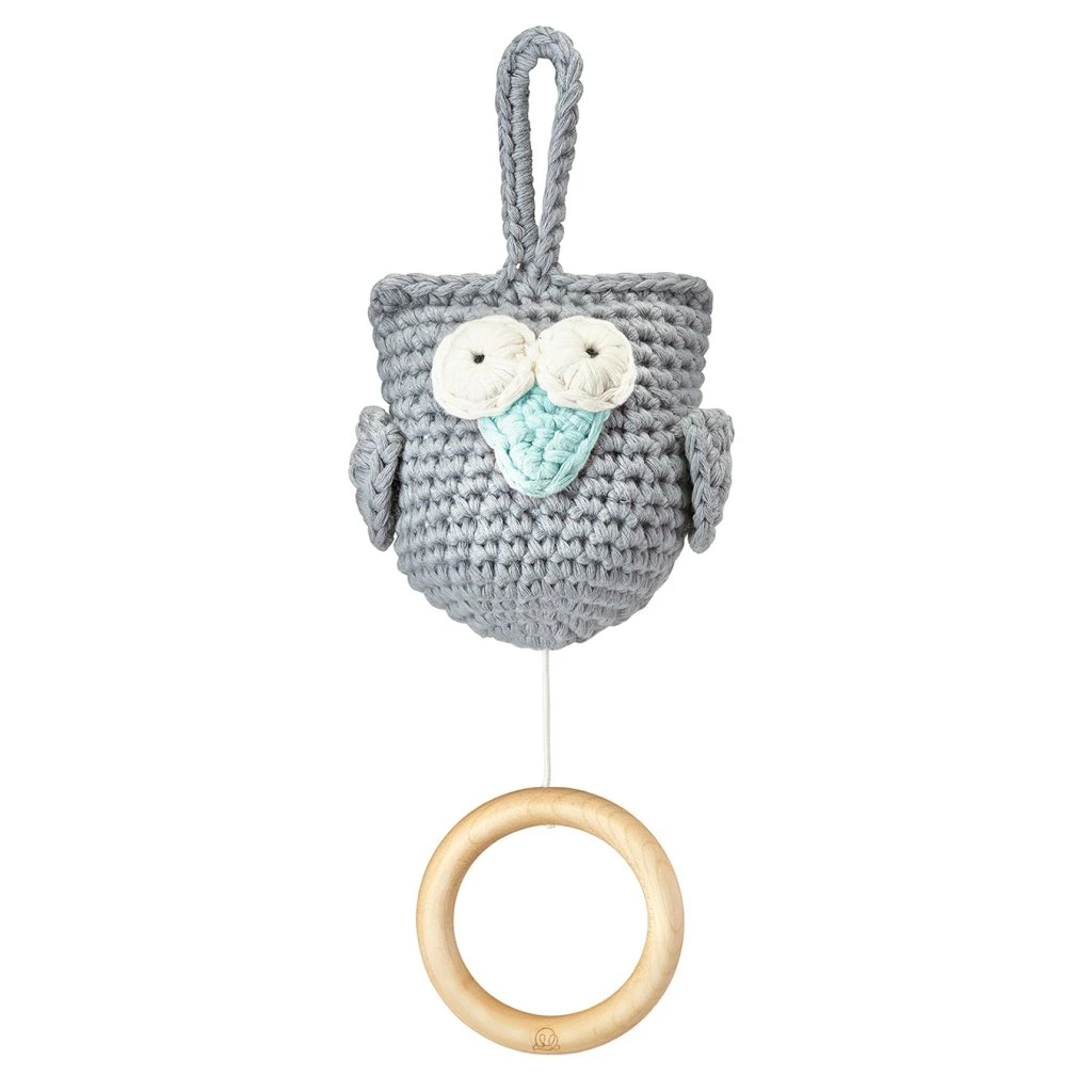 Häkel Spieluhr Eule - Grau Mit Mint (Twinkle Twinkle Little Star) Von Maylily 1 Häkel Spieluhr Eule - Grau Mit Mint (Twinkle Twinkle Little Star) Von Maylily