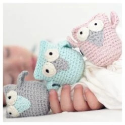 Kuscheltuch Eule Grau Mit Mint Von Maylily -Babyprodukte Geschäft hersteller maylily kuscheltuch eule grau mit mint 4