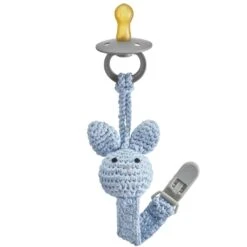 Schnullerkette Hase Blau Von Maylily