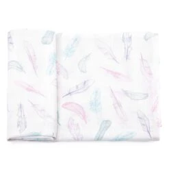 Swaddle, Mulltuch - Federn Bunt 70x70cm Bambus & Baumwolle Von Maylily