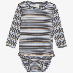 Minymo Baby-Body Ringel Blau