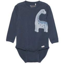 Minymo Baby-Jungen-Body Dino Blau