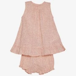 Minymo Baby-Kleid Mit Hose Pfirsich