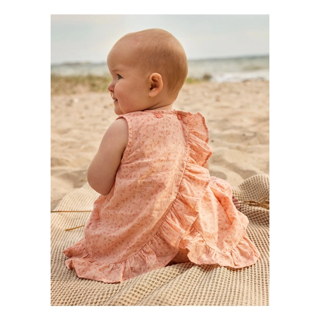 Minymo Baby-Kleid Mit Hose Pfirsich 2 Minymo Baby-Kleid Mit Hose Pfirsich – Bild 2