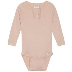 Minymo Baby-Ripp-Body R&uuml;schen Rosa