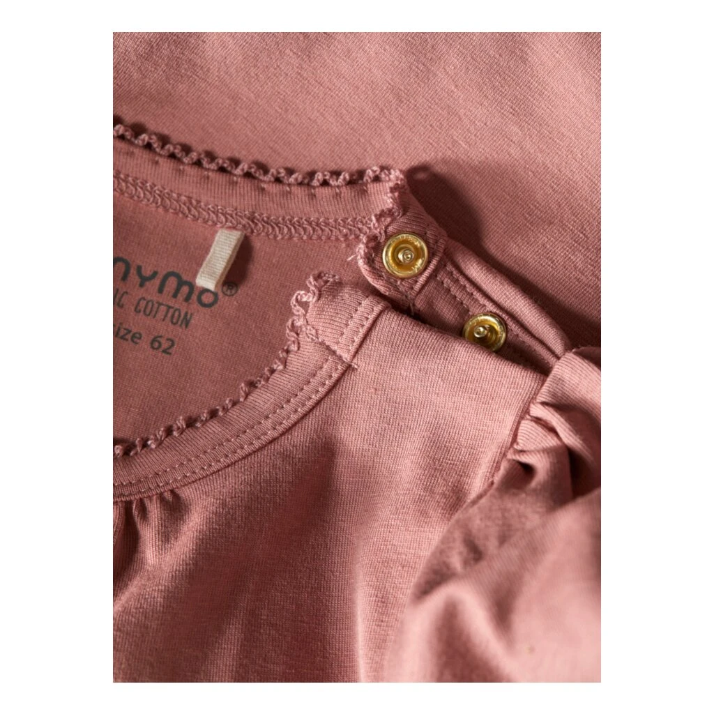 Minymo Baby-Shirt Blumenranke Altrosa 2 Minymo Baby-Shirt Blumenranke Altrosa – Bild 2