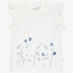 Minymo Baby-Top R&uuml;schen Blumen