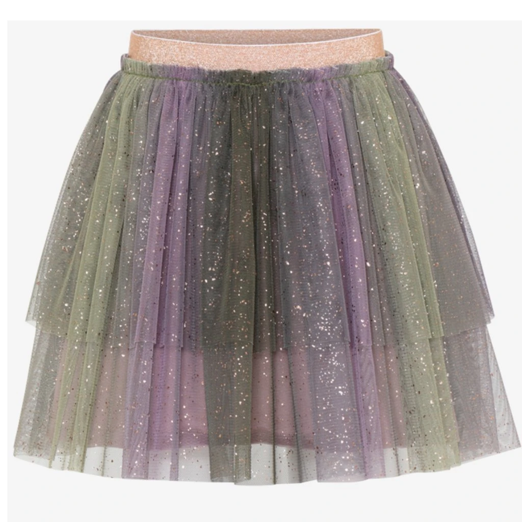 Minymo Kinder-Glitzer-Tüll-Rock Lila Grün 1 Minymo Kinder-Glitzer-Tüll-Rock Lila Grün