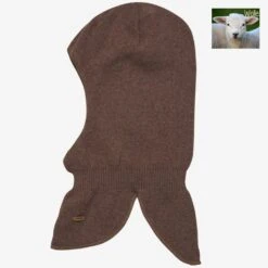 Minymo Kinder-Sturmhaube Strick Braun 161772