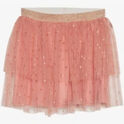 Minymo M&auml;chen-Glitzer-Rock T&uuml;ll Aprikot